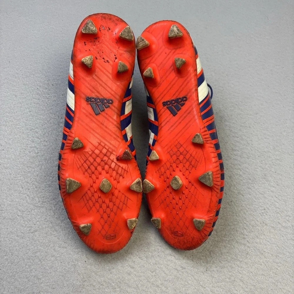 Adidas Predator Shoes Mens Size 11 Orange Blue Striped Soccer Cleats B35472